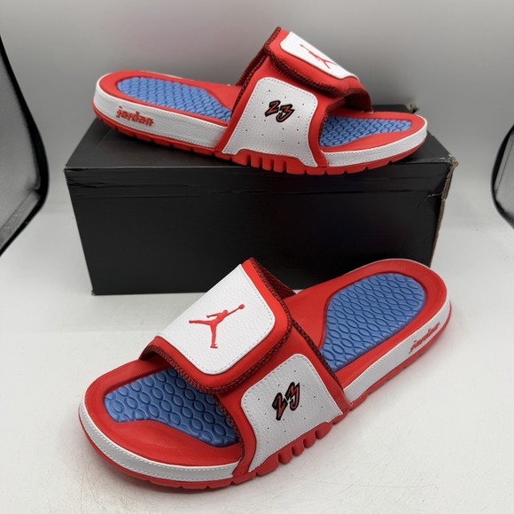 Air Jordan Hydro 2 Premiere Slide Mens Mens Sz 12 White/Crimson/Blue Sandals